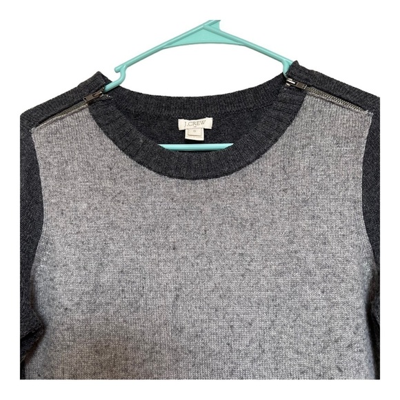 J. Crew Womens Sweater Merino Wool Blend Warmspun Colorblock Sz S A9046 - Picture 2 of 7